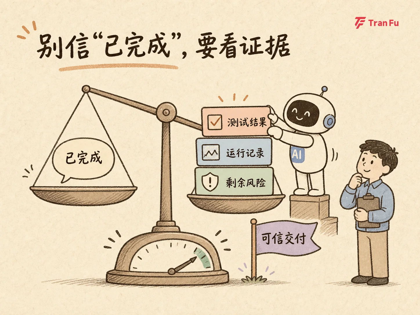 别信已完成，要看验证证据